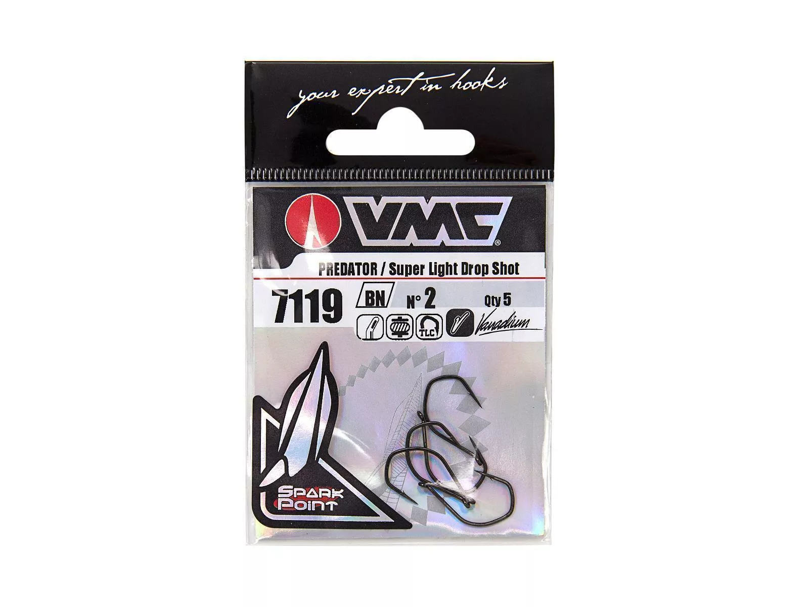VMC Light Dropshot Hook Größe 02 (10 Stück)