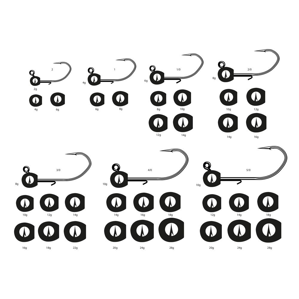 VMC Bullet Jighead 10g Größe 3/0 (3 Stück)