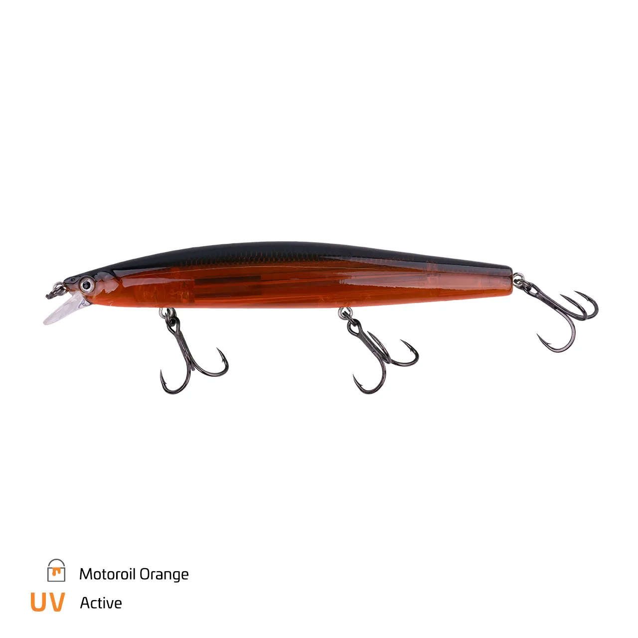  Sebastian Hänel  Zanderläufer 12,5cm, 0,7m Floating Motoroil Orange