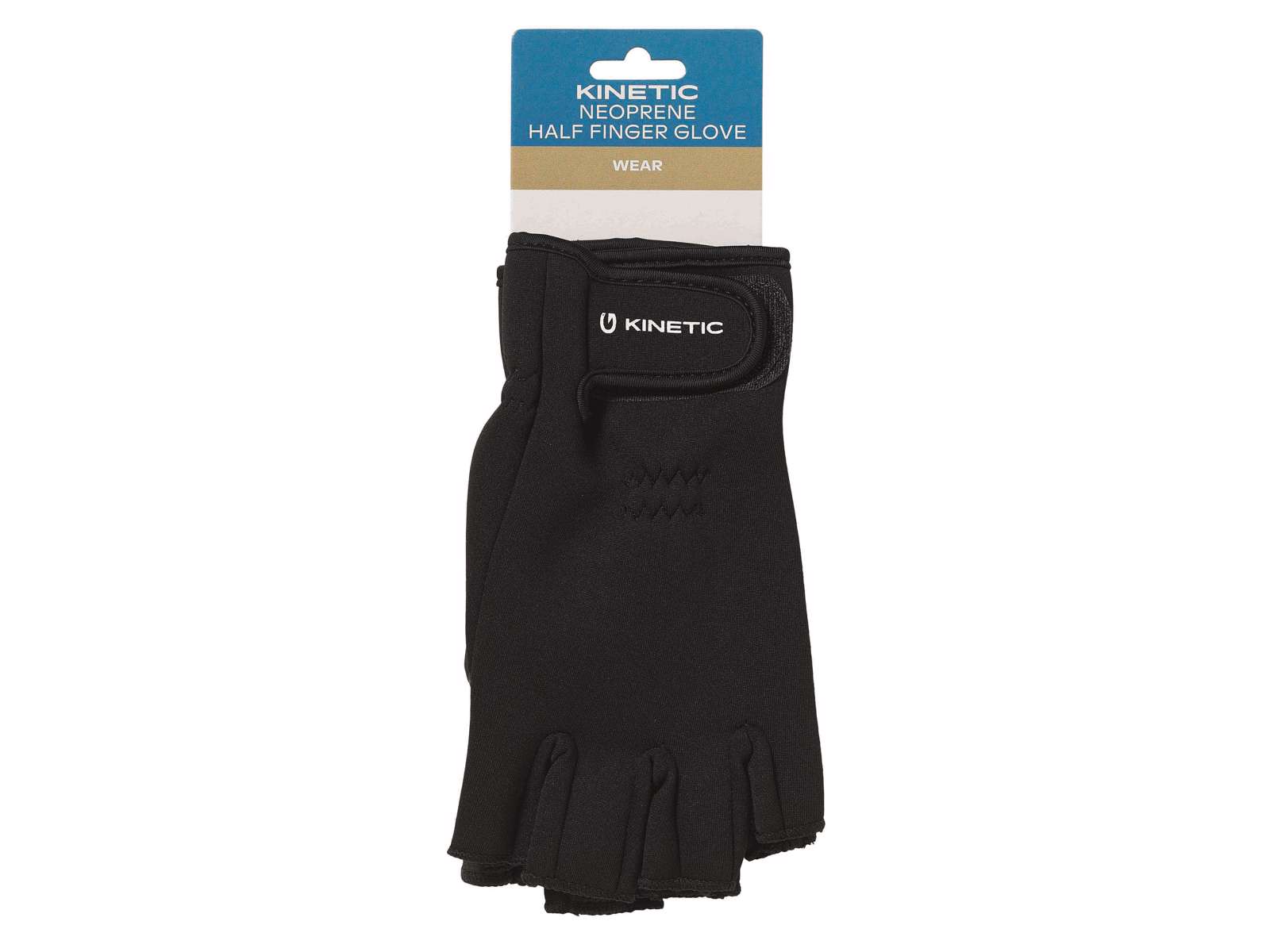 Kinetic Neoprene Half Finger Glove Black